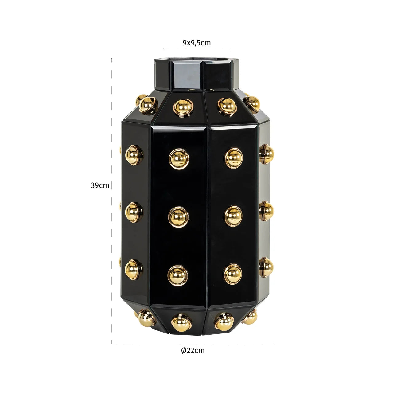 Richmond Interiors Justa Black Vase