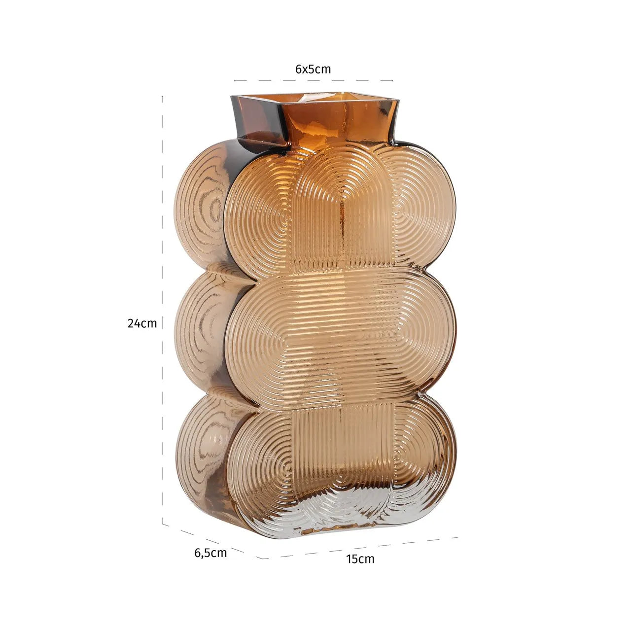 Richmond Interiors Venice Brown Glass Vase | Small