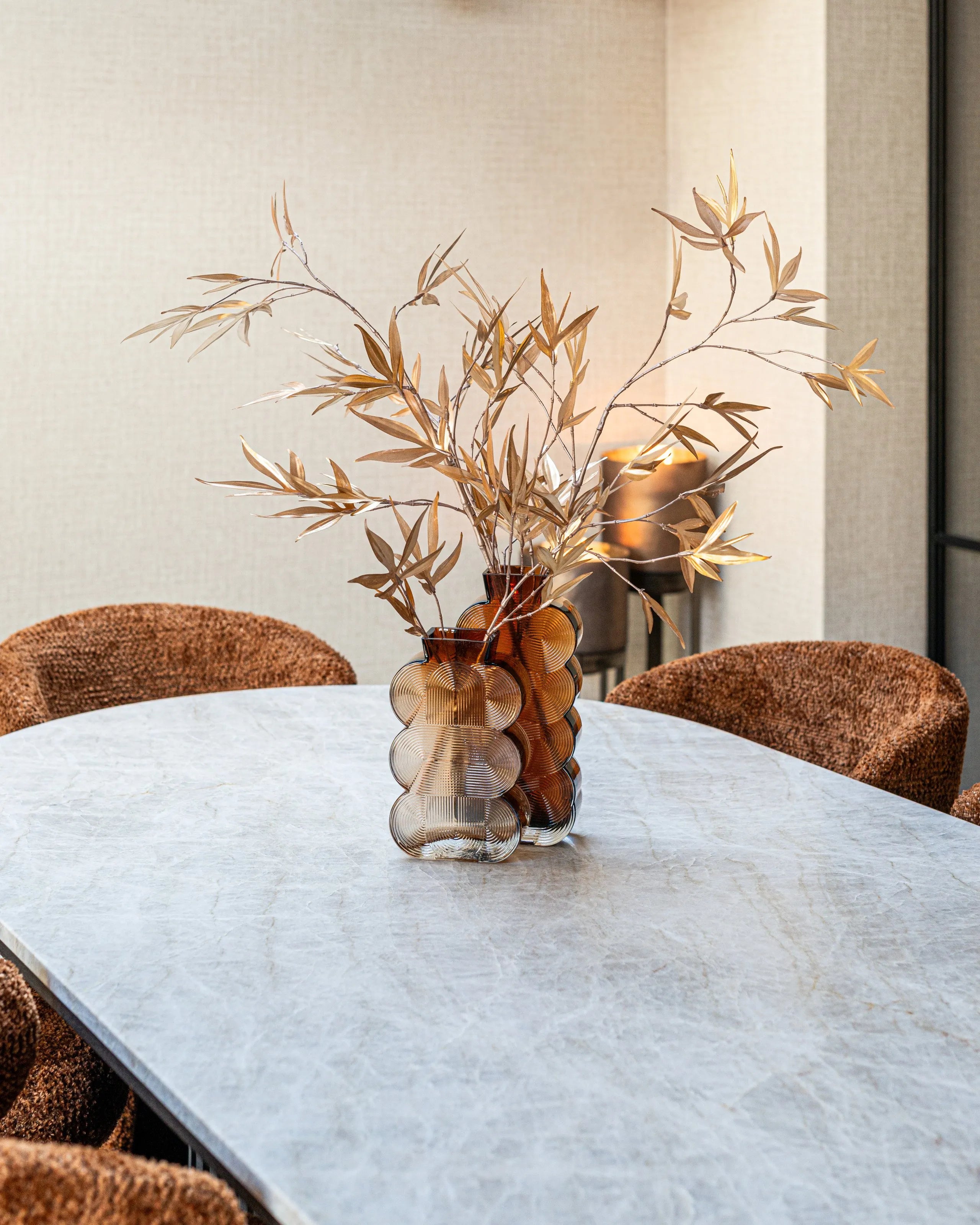 Richmond Interiors Venice Brown Glass Vase | Small