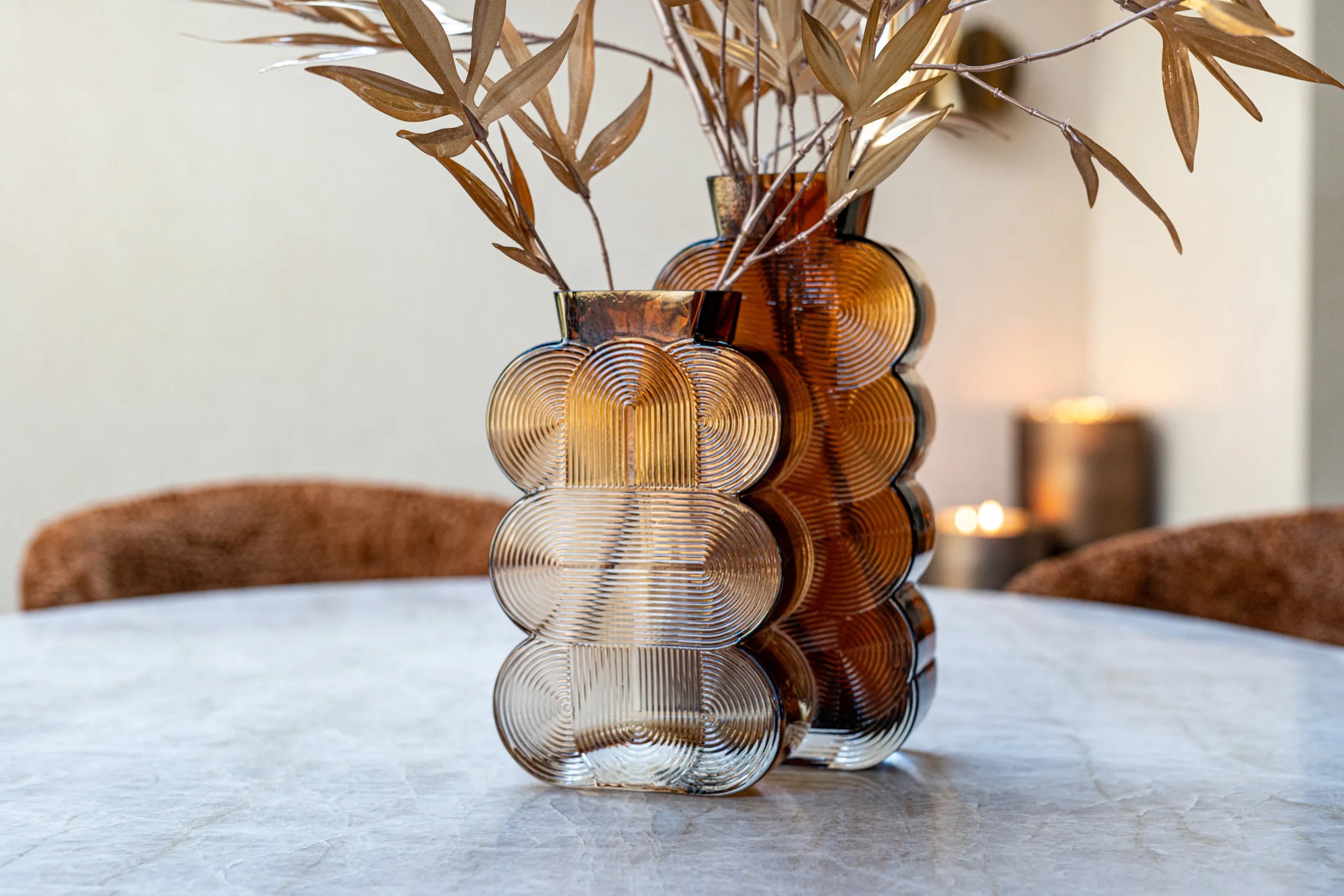 Richmond Interiors Venice Brown Glass Vase | Large