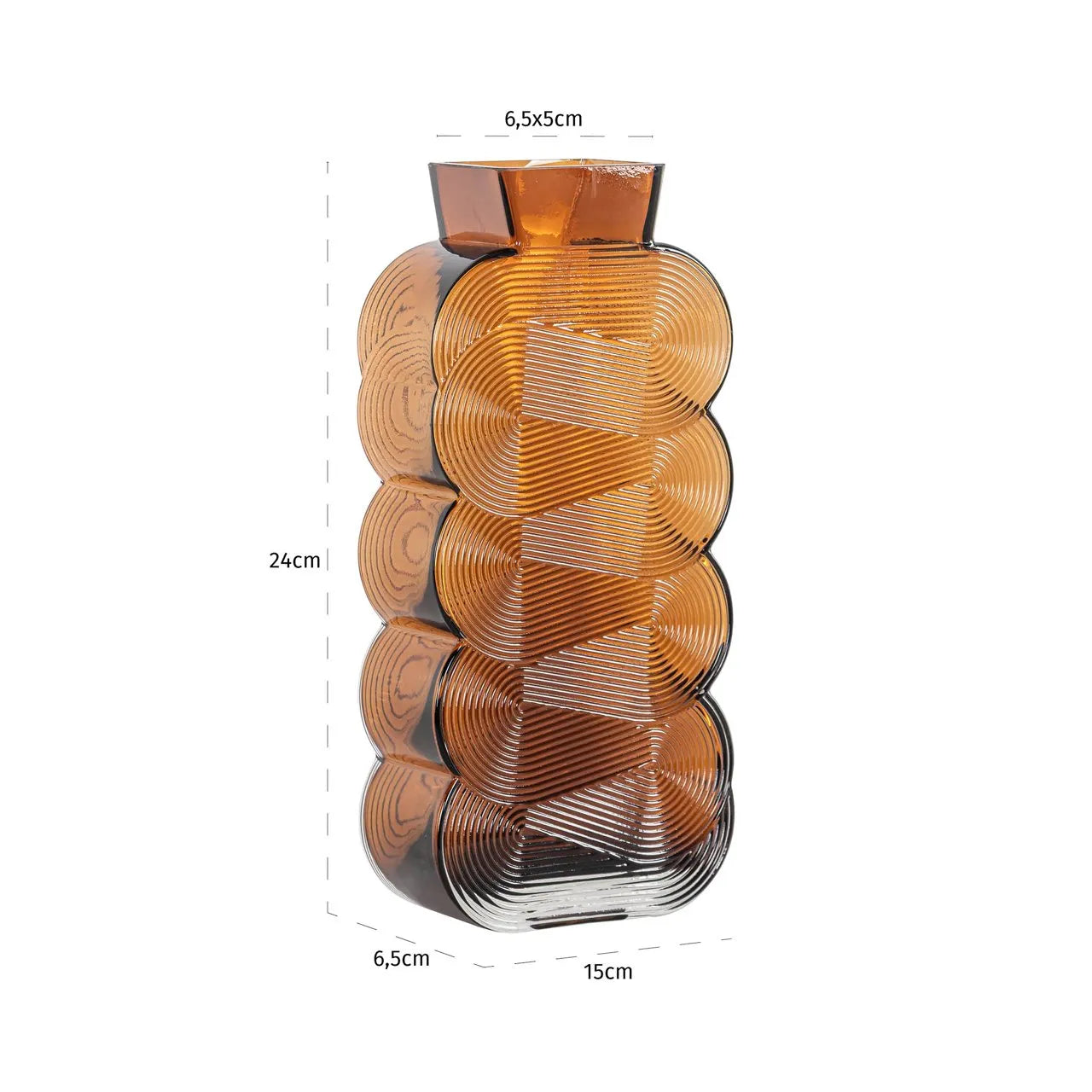 Richmond Interiors Venice Brown Glass Vase | Large