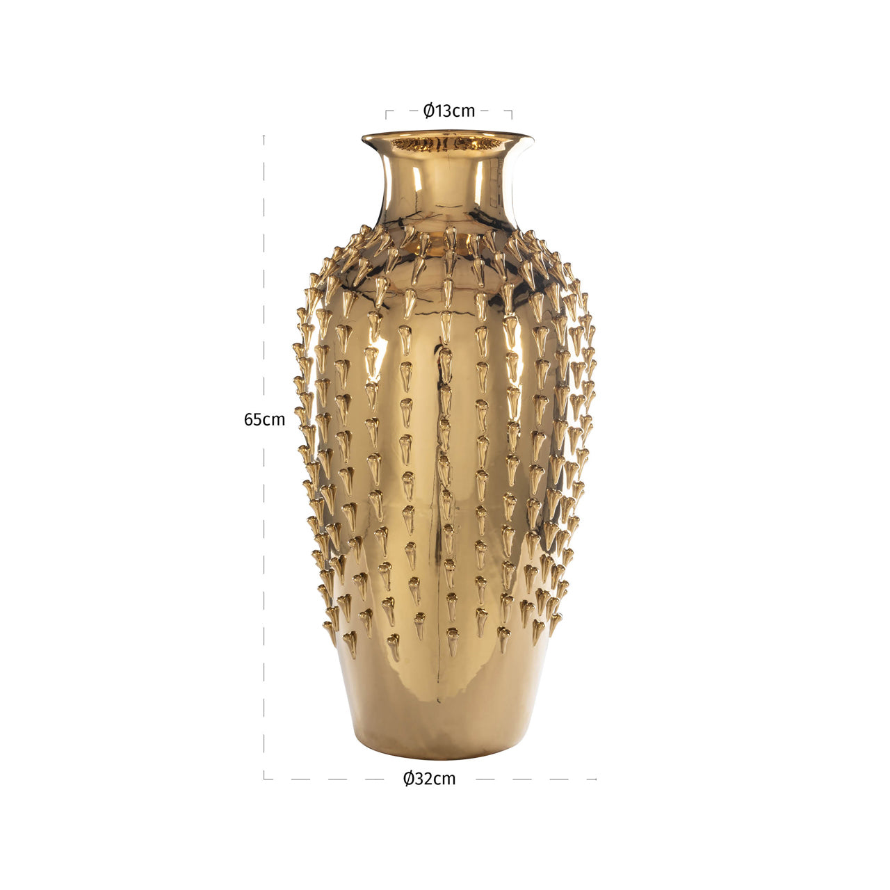 Richmond Interiors Dania Gold Drop Vase