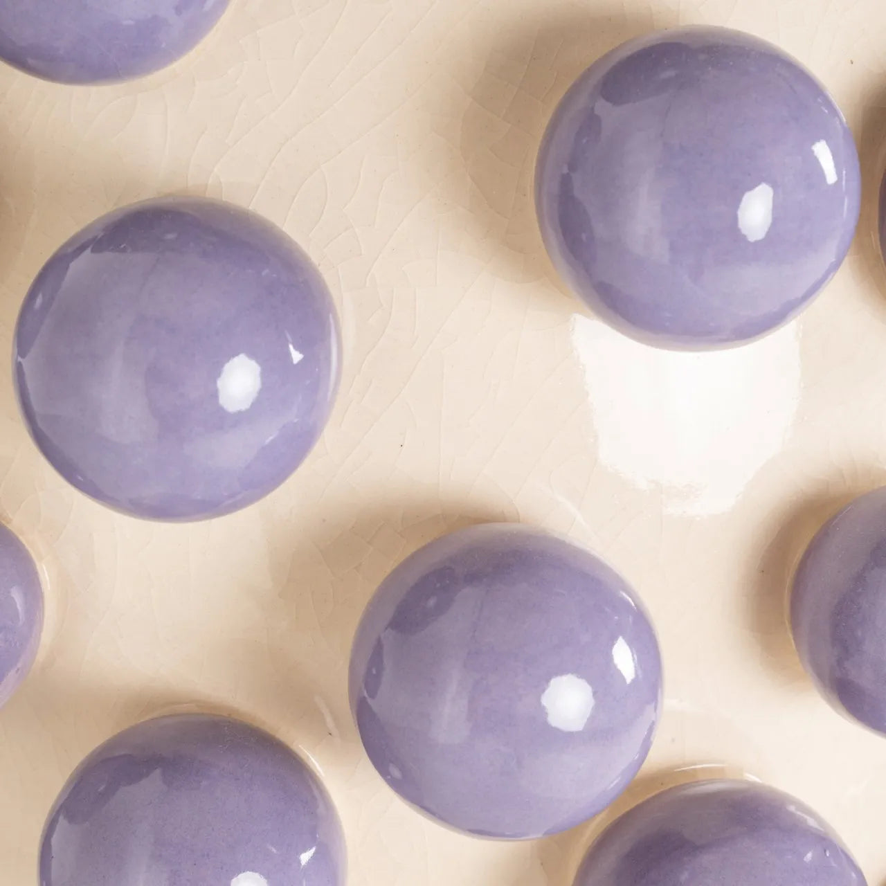 Richmond Interiors Dotty Cream & Purple Vase