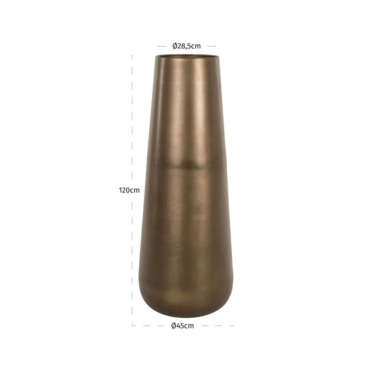 Richmond Interiors Kenza Antique Brass Floor Standing Vase 120cm