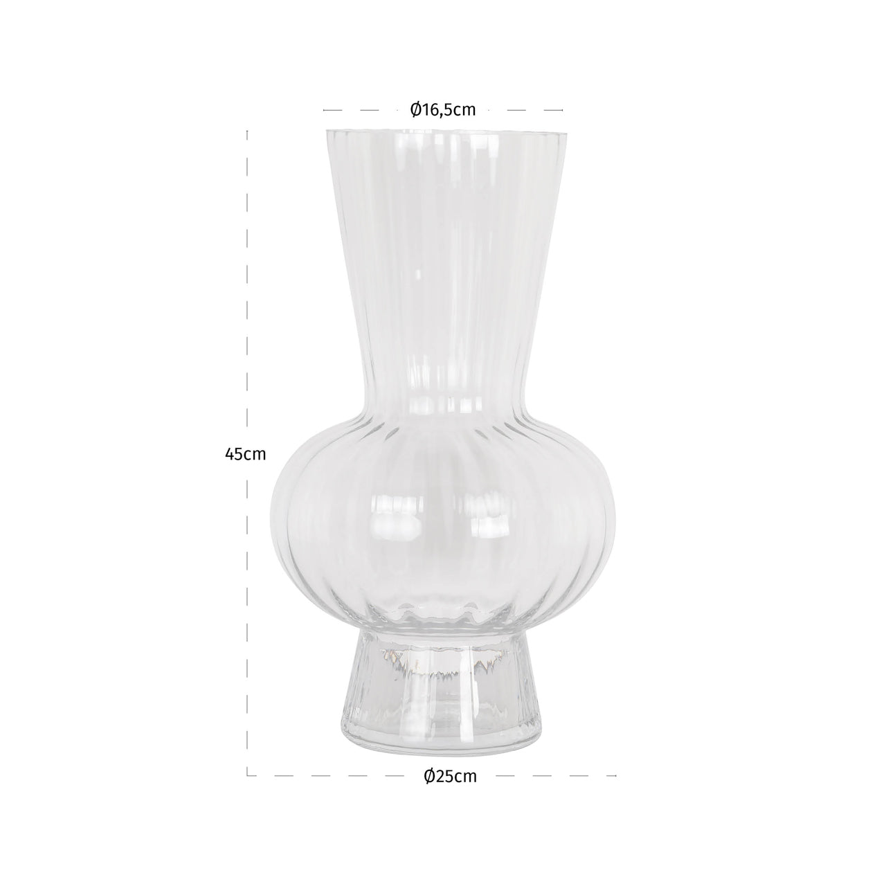 Richmond Interiors Kyan Clear Transparent Vase