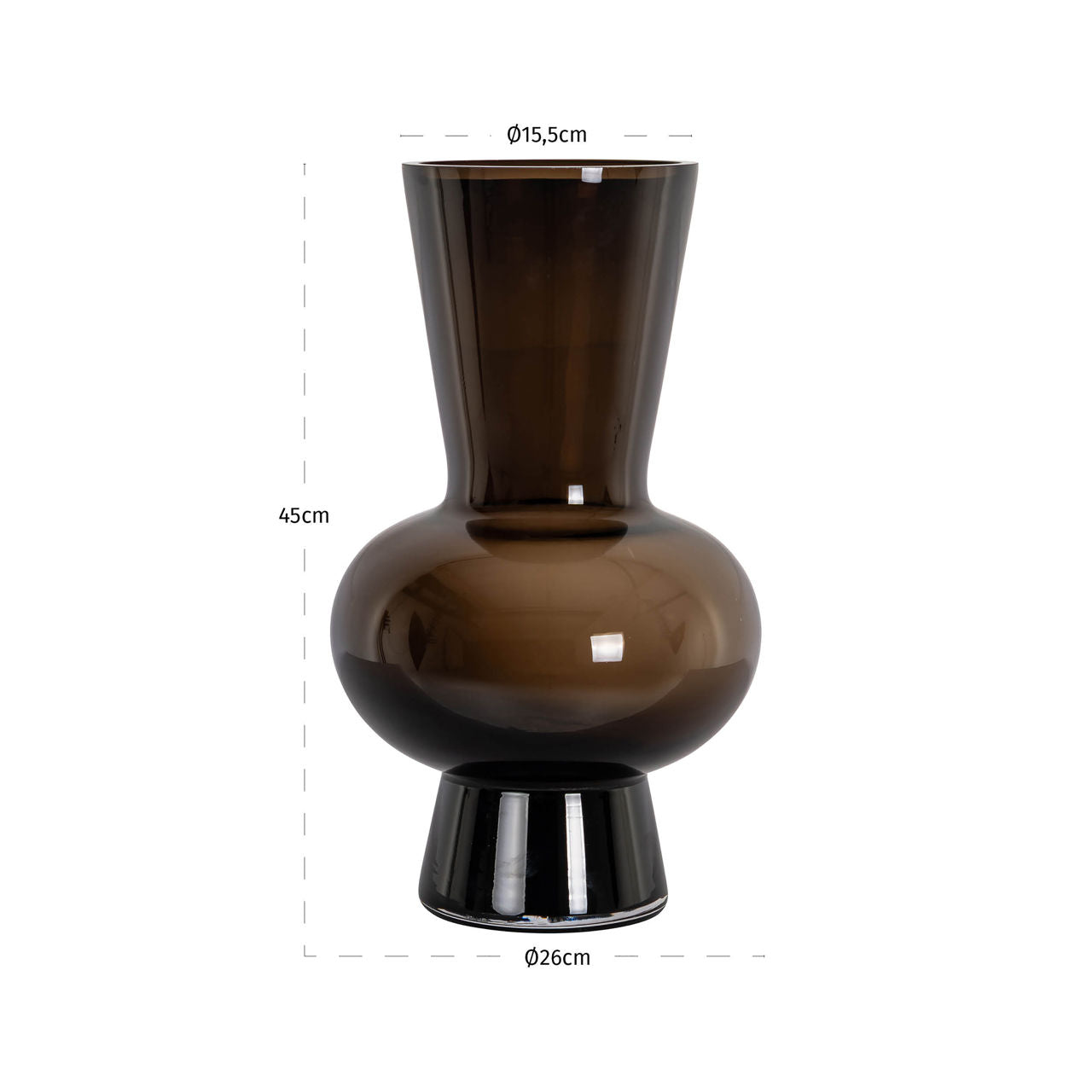 Vase Zaya brown