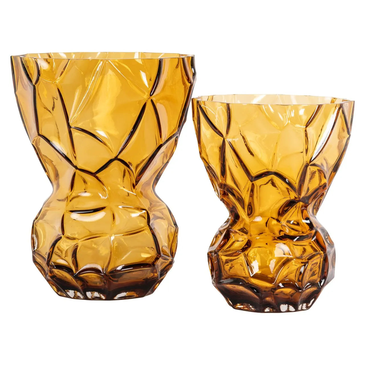 Richmond Interiors Mason Amber Glass Vase | Small
