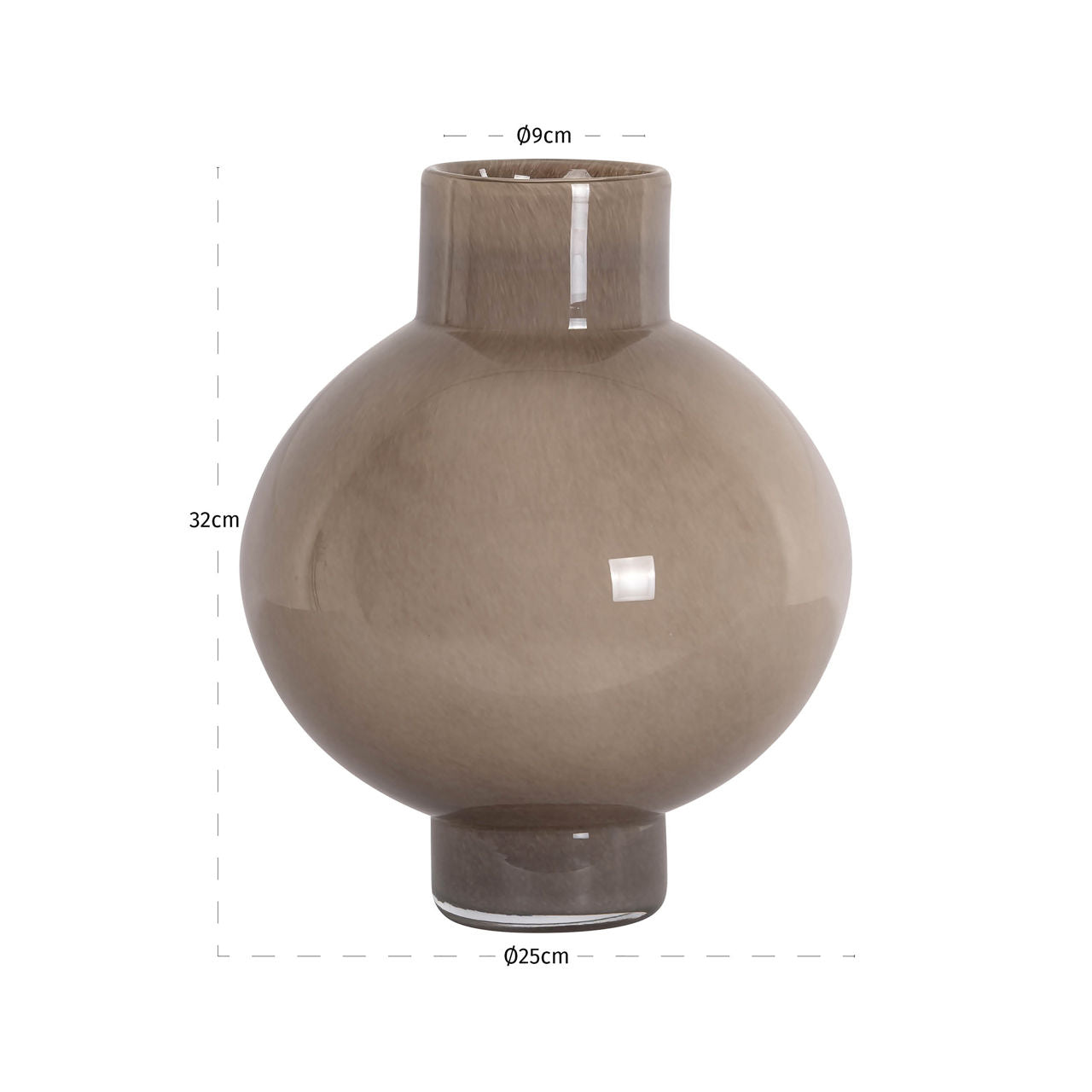 Vase Celina brown small
