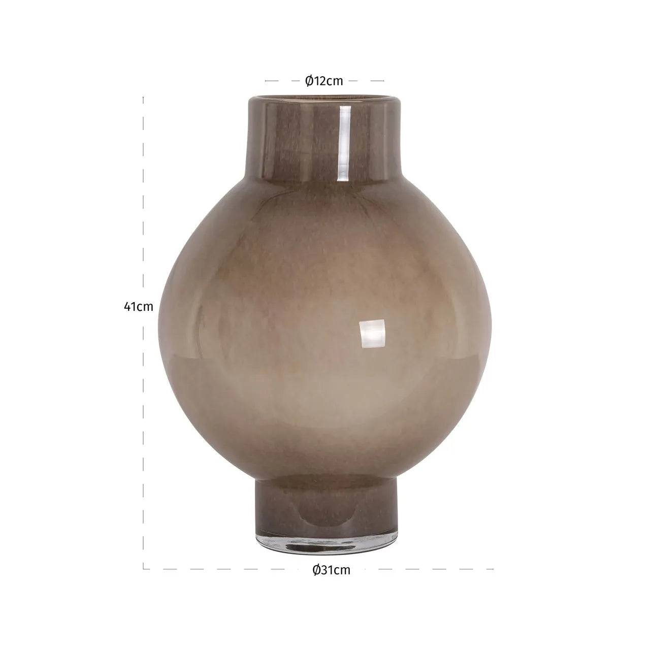 Richmond Interiors Celina Brown Glass Vase | Large