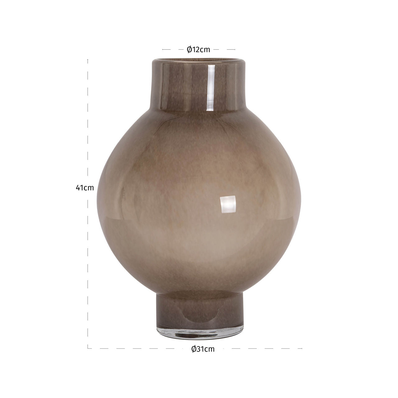 Vase Celina taupe large
