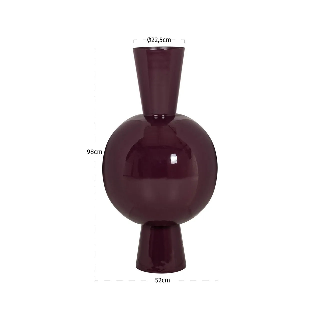 Richmond Interiors Avine Burgundy Vase