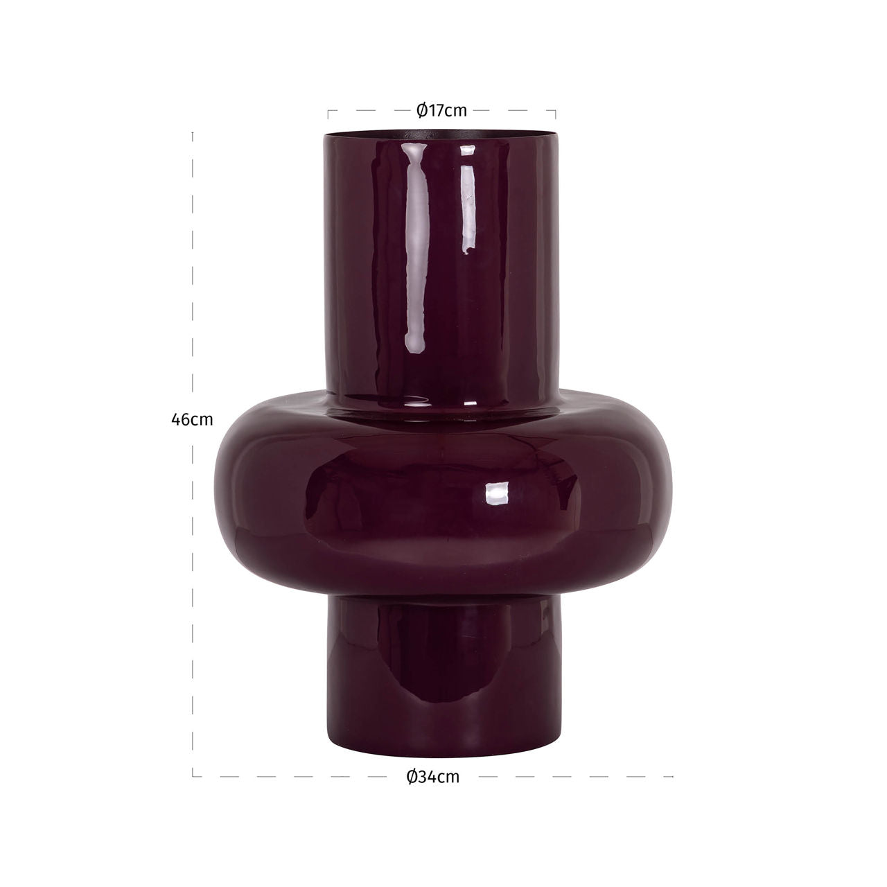 Vase Ashlyn burgundy small