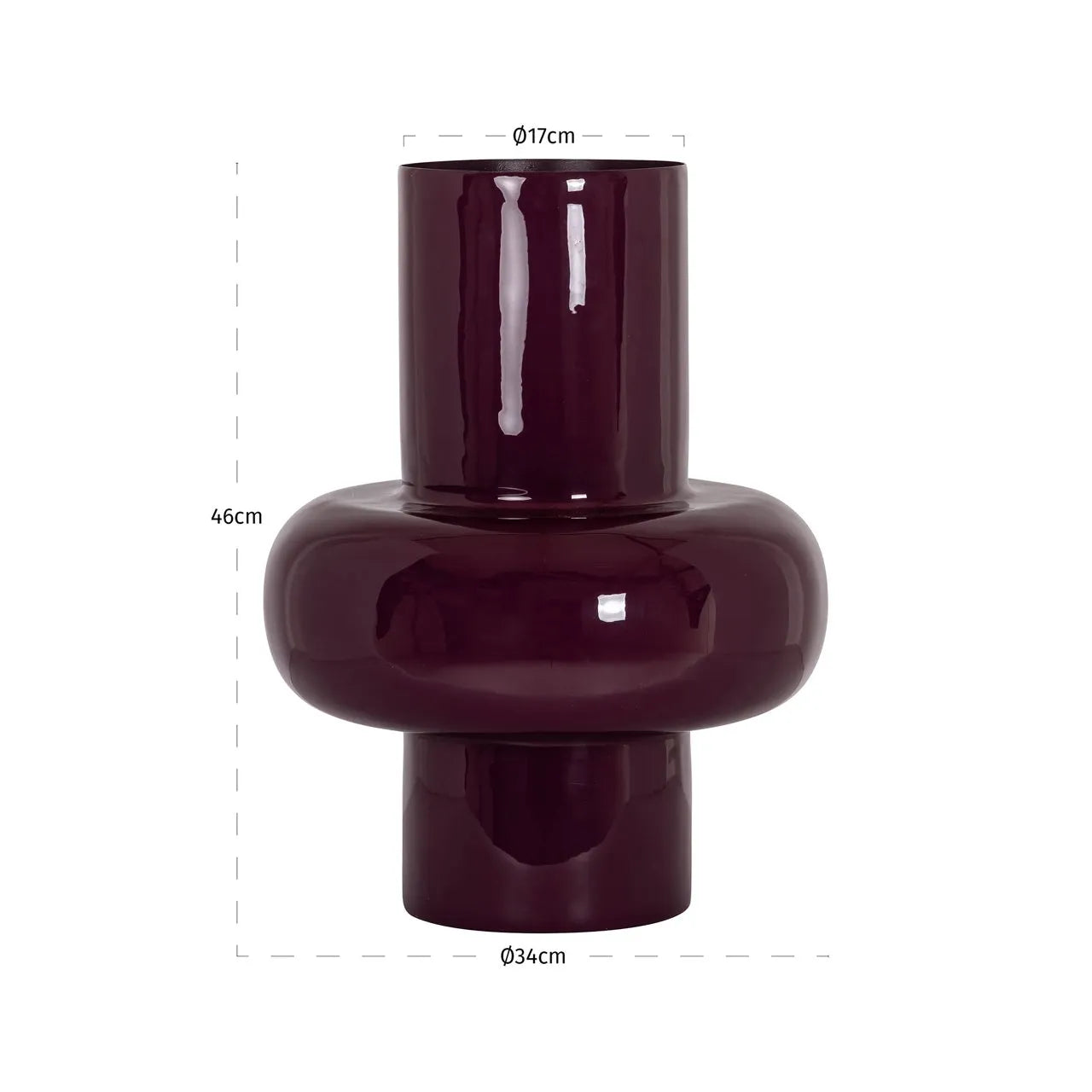 Richmond Interiors Ashlyn Burgundy Vase | Small