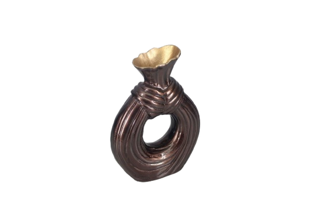 Vase Suen dark brown large
