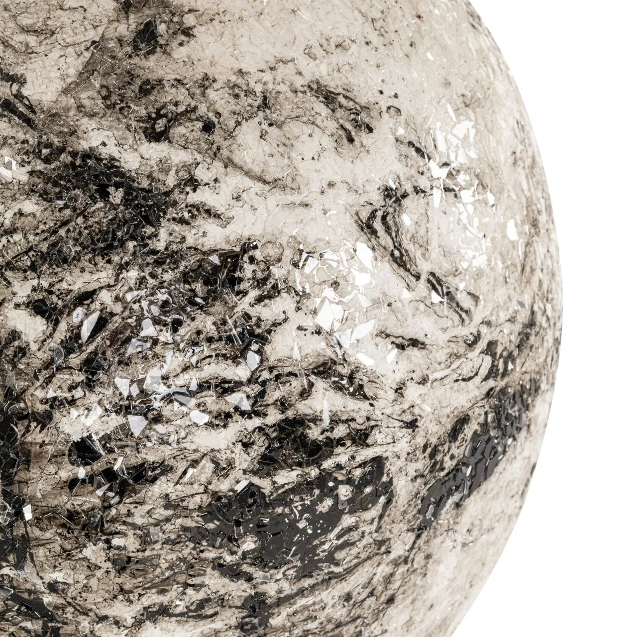 Richmond Interiors Florry Black & White Marble Effect Vase