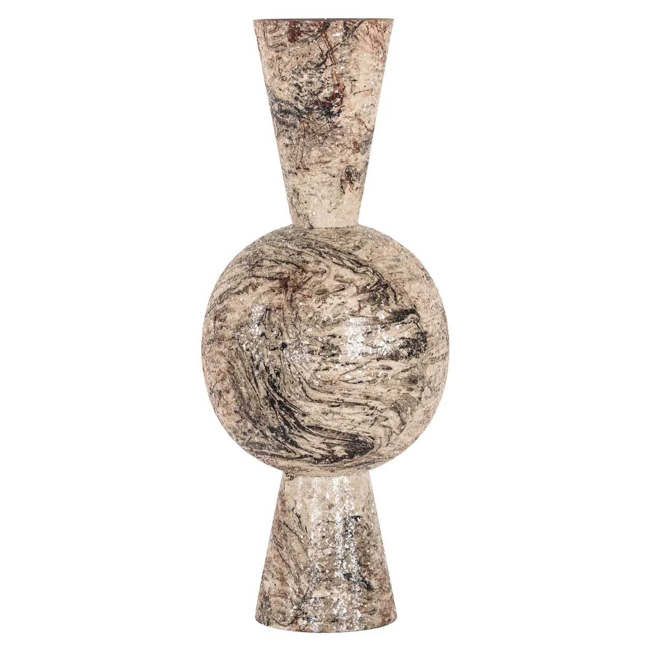 Richmond Interiors Moisa Brown Marble Effect Vase