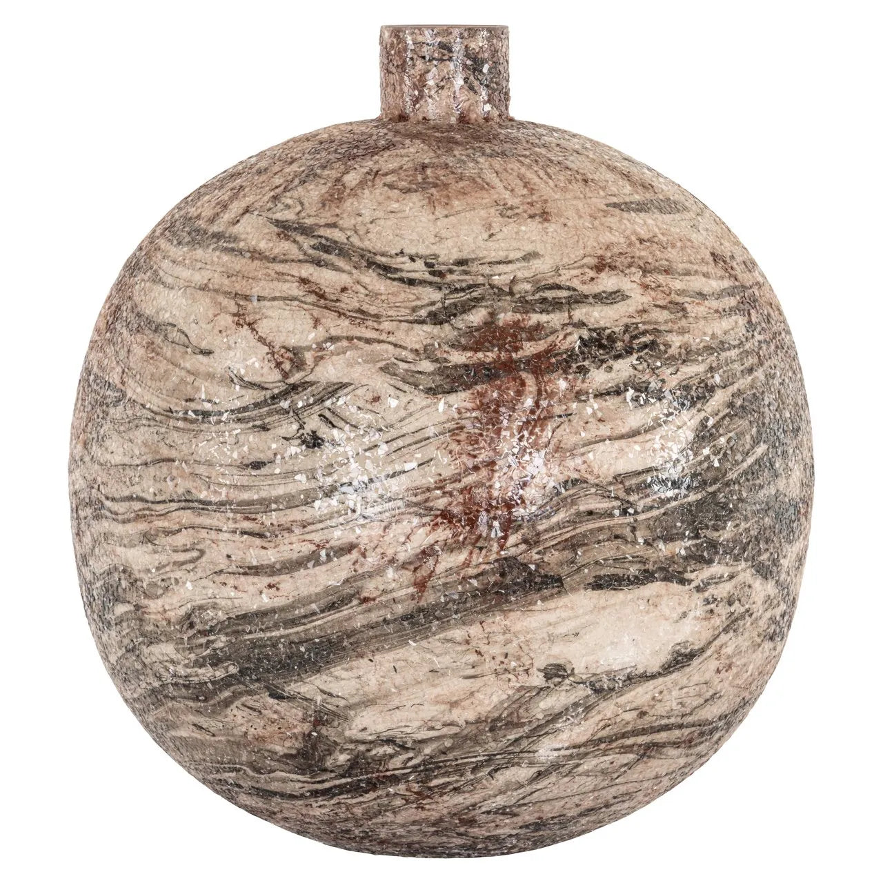 Richmond Interiors Devana Beige Marble Effect Vase