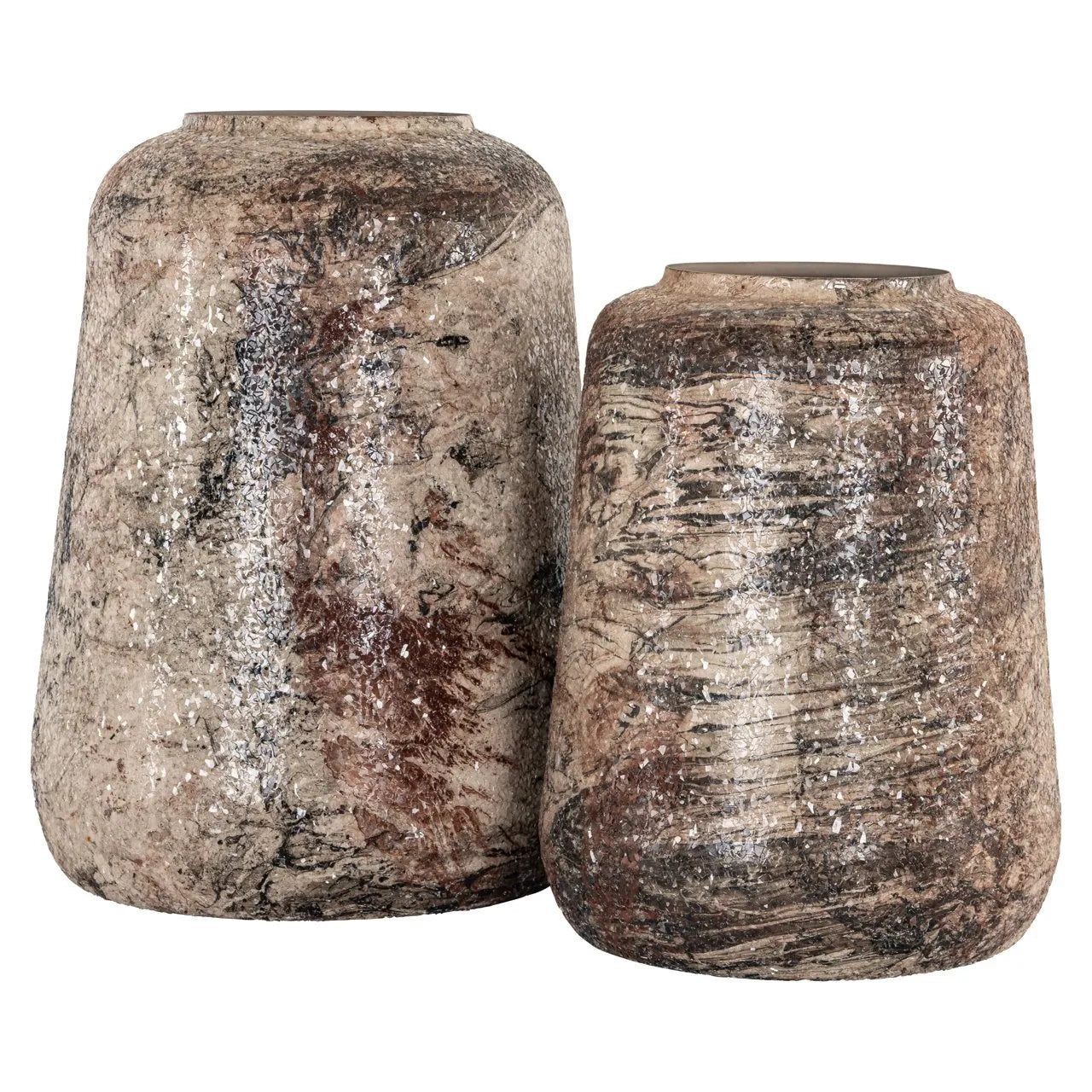 Richmond Interiors Dena Beige Marble Effect Vase | Large