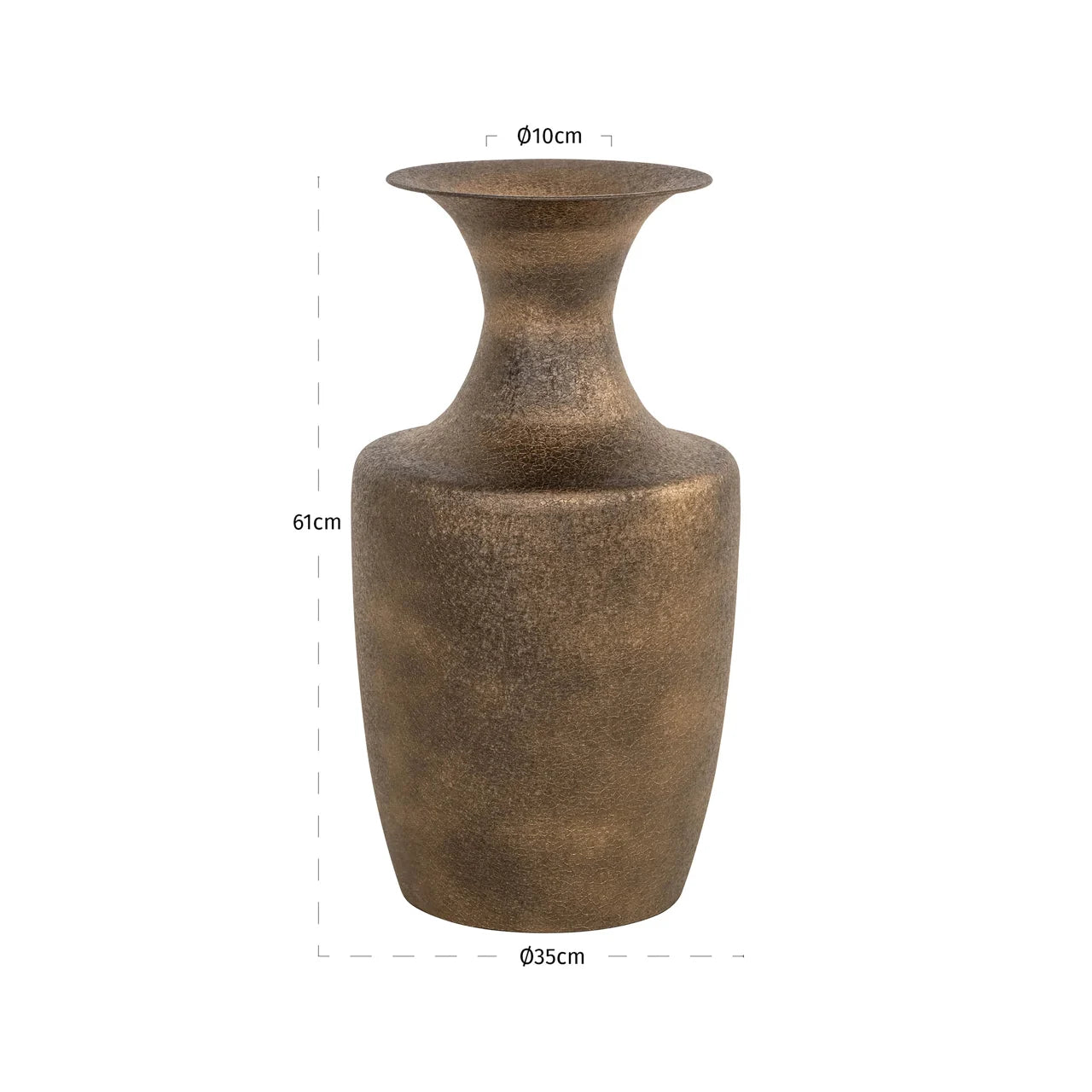 Richmond Interiors Danique Brushed Gold Vase