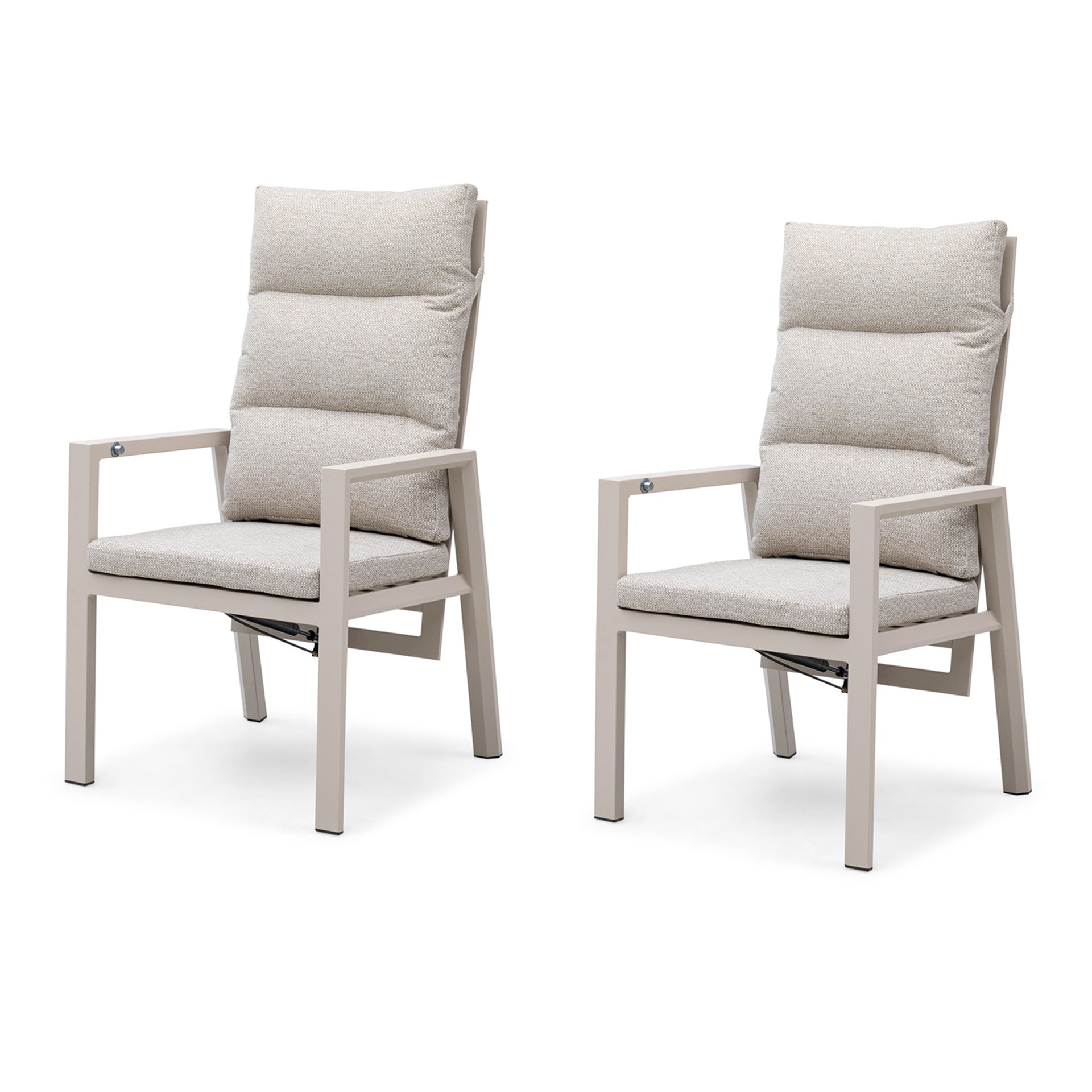 Valencia Reclining Set of 2 Dining Chairs - Latte