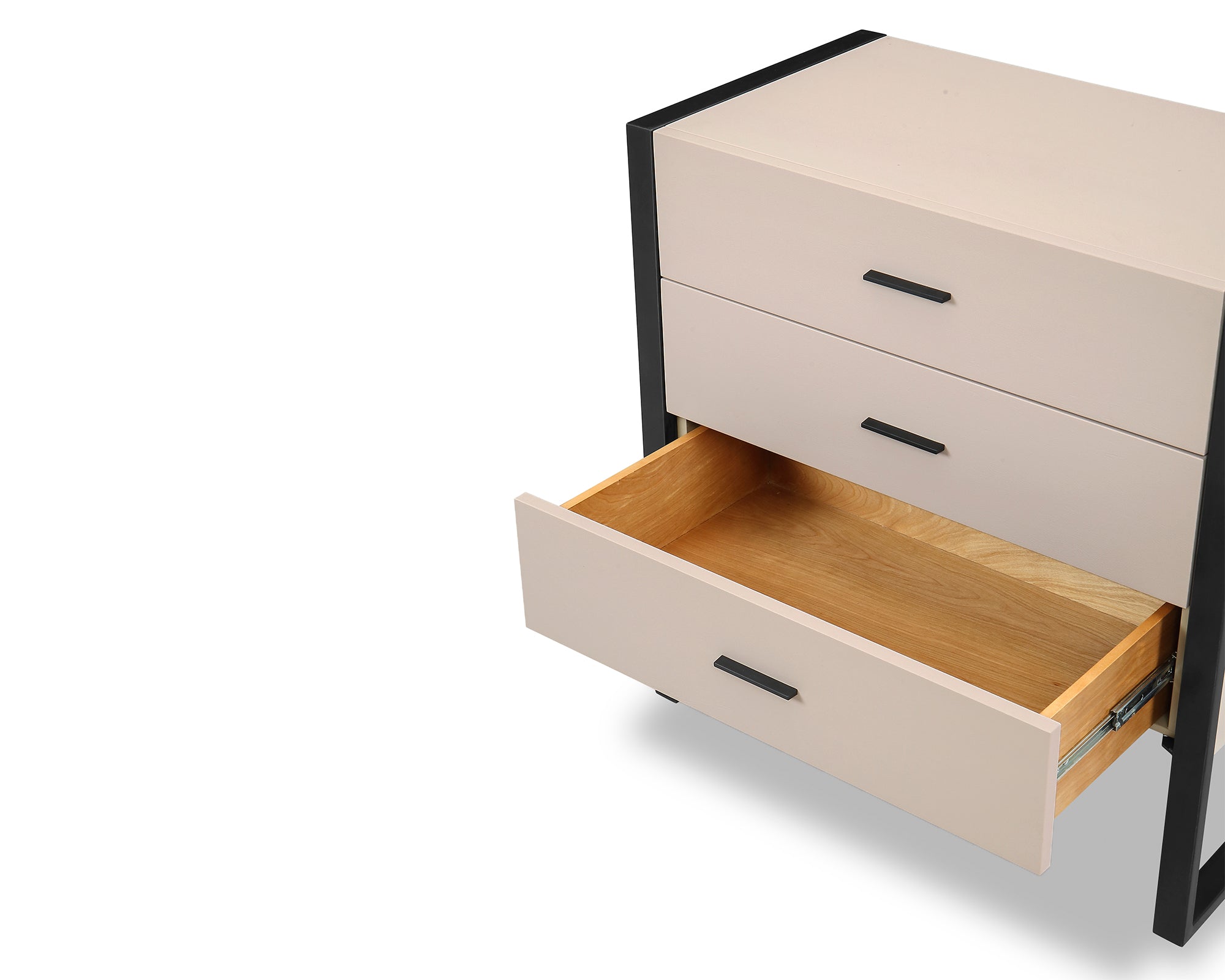 Almati Chest of Drawers - Mink Faux Leather