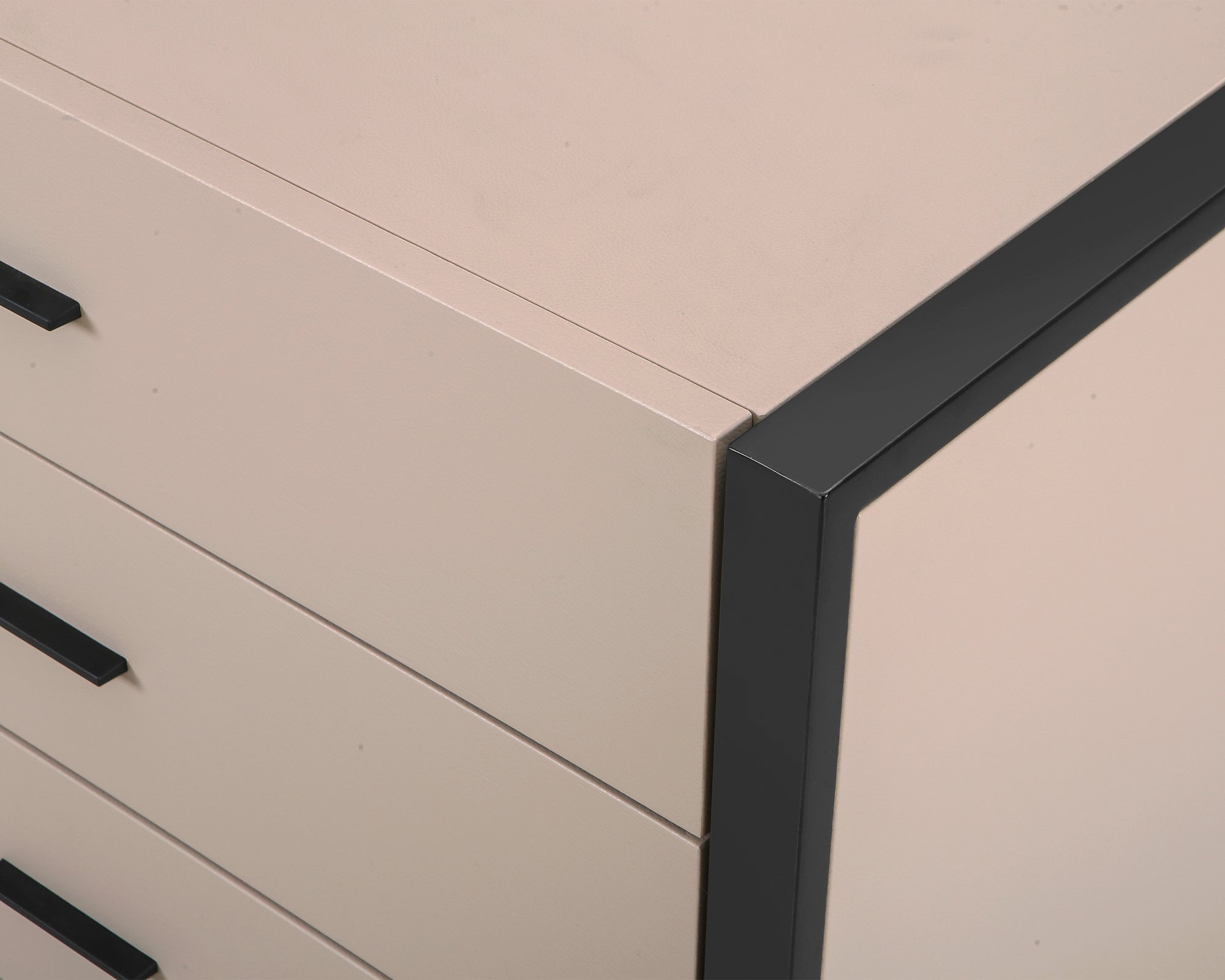 Almati Chest of Drawers - Mink Faux Leather
