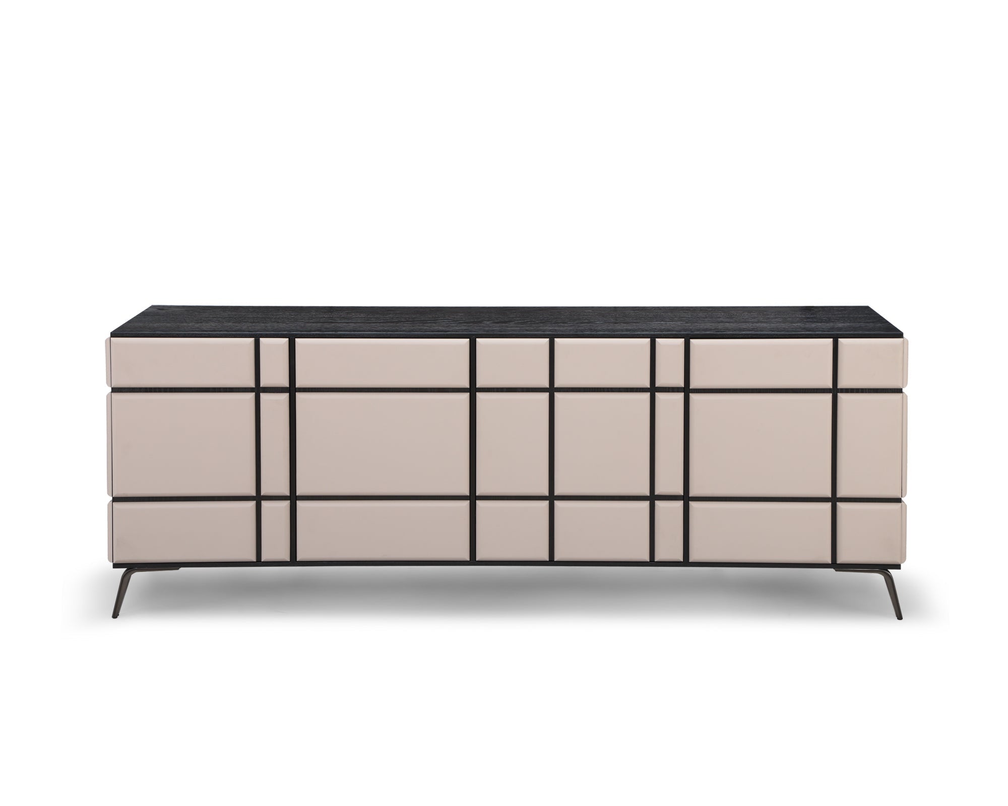 Tartan Sideboard - Dark Brown Oak Wood & Mink