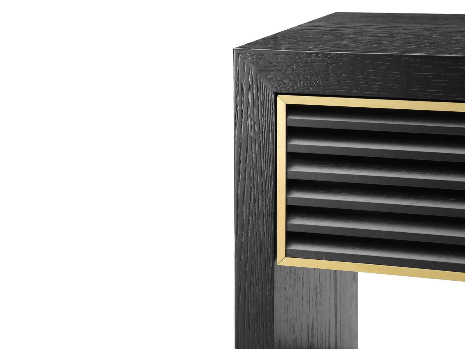 Amara Bedside Table - Black Oak Wood