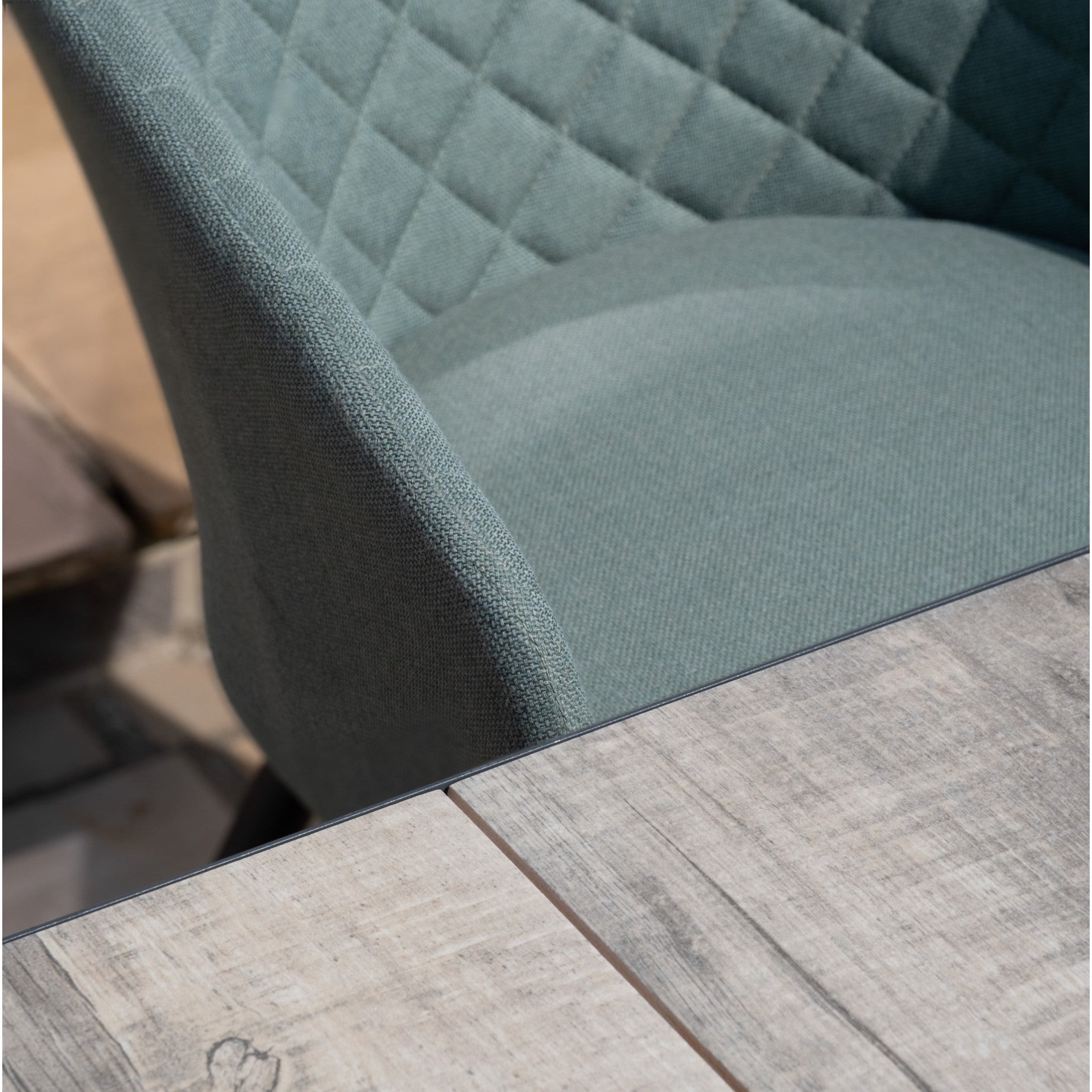 Vienna Rectangular Extending Dining Table with Ambition Sage Green Dining Chairs