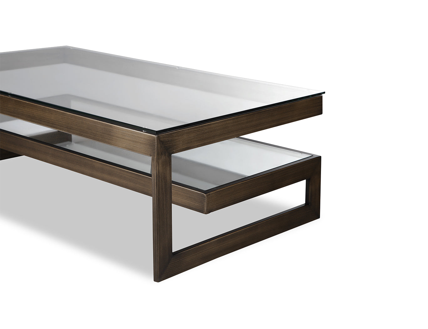 Ziggi Coffee Table - Antique Bronze Hairline Finish