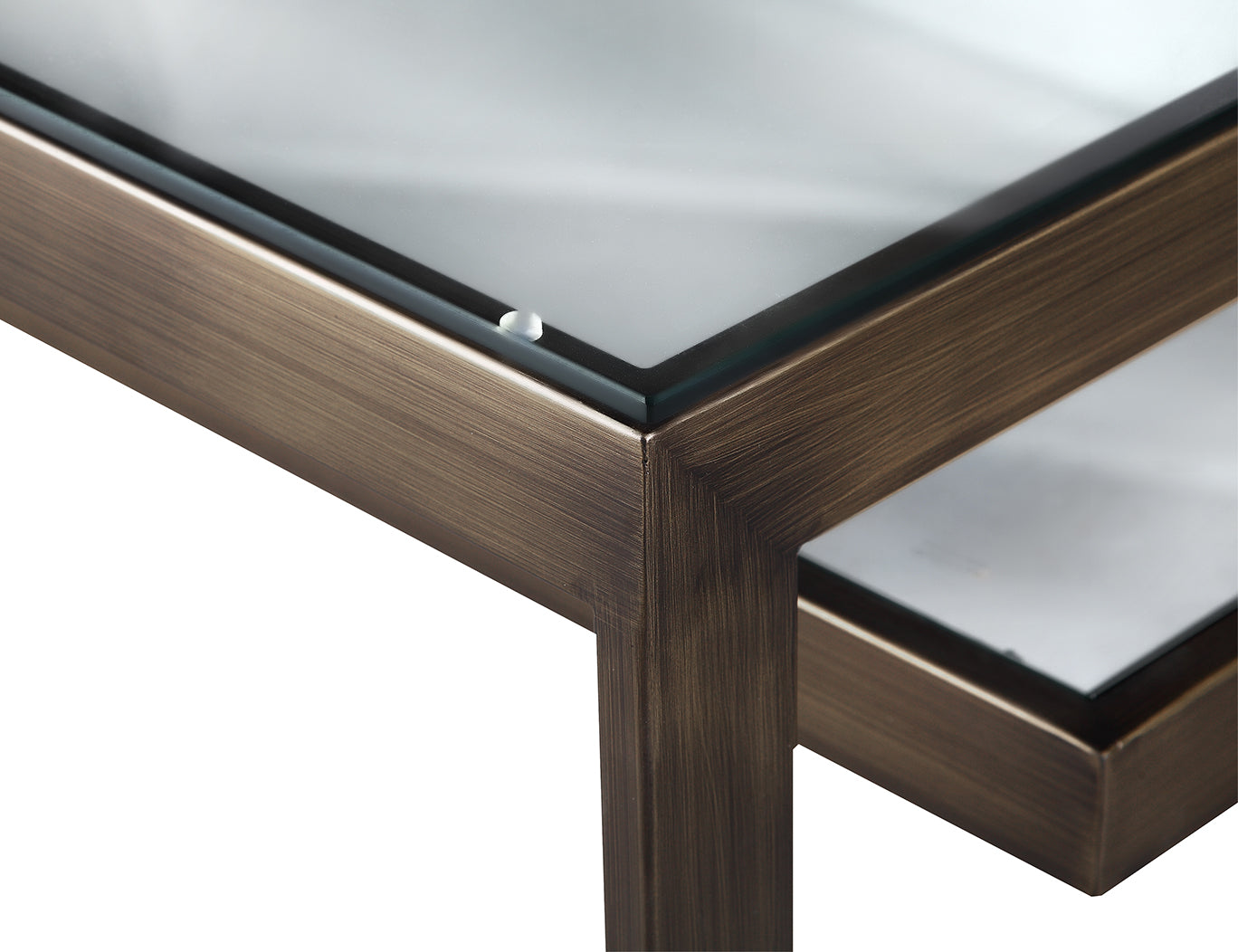 Ziggi Coffee Table - Antique Bronze Hairline Finish
