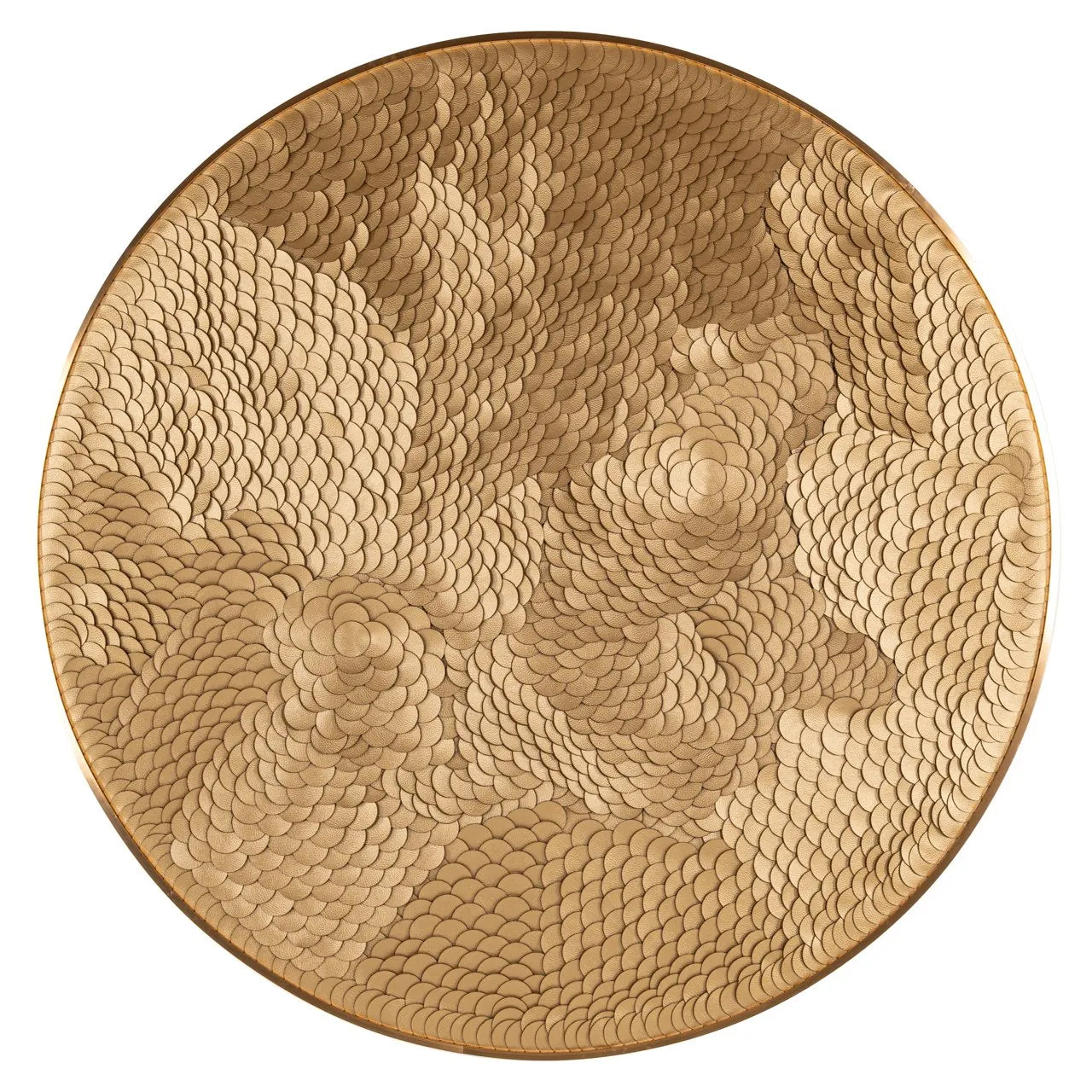 Richmond Interiors Bloom Gold Coin Round Disk Wall Art Large
