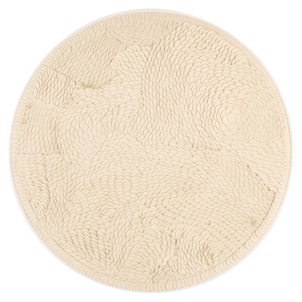 Richmond Interiors Flow White Shells Round Wall Art
