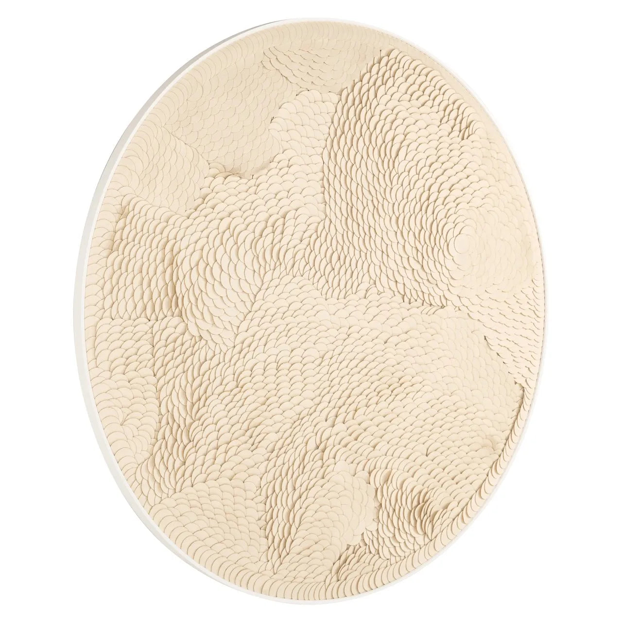 Richmond Interiors Flow White Shells Round Wall Art