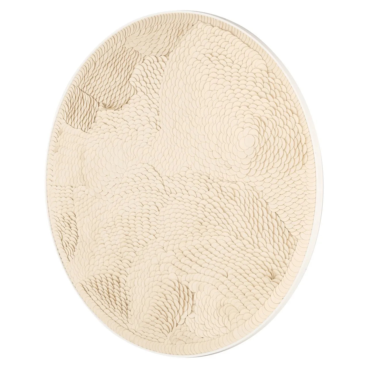 Richmond Interiors Flow White Shells Round Wall Art