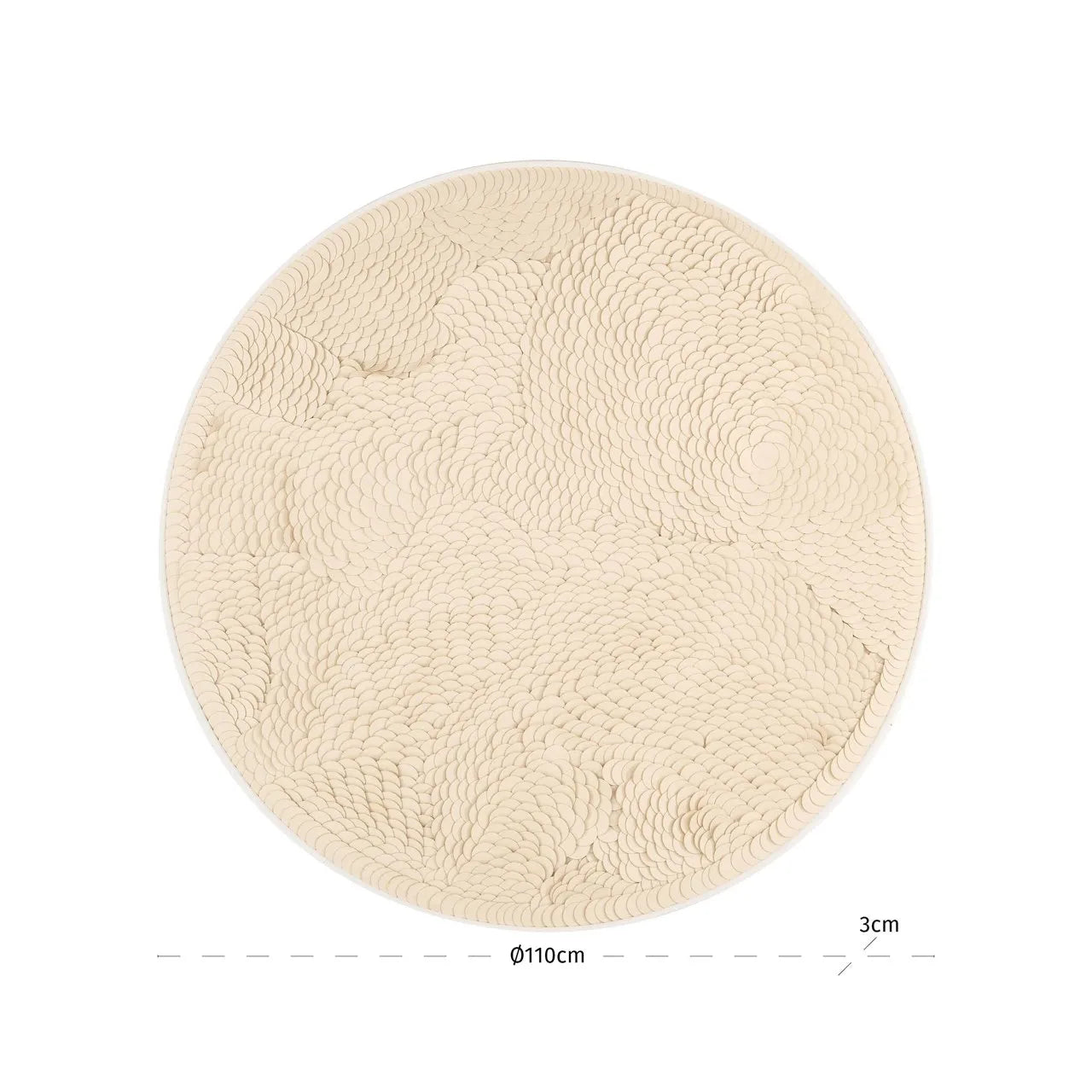 Richmond Interiors Flow White Shells Round Wall Art