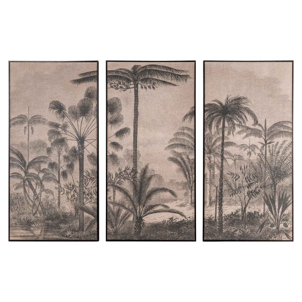 Wall art Rhapsody brown (Set of 3)
