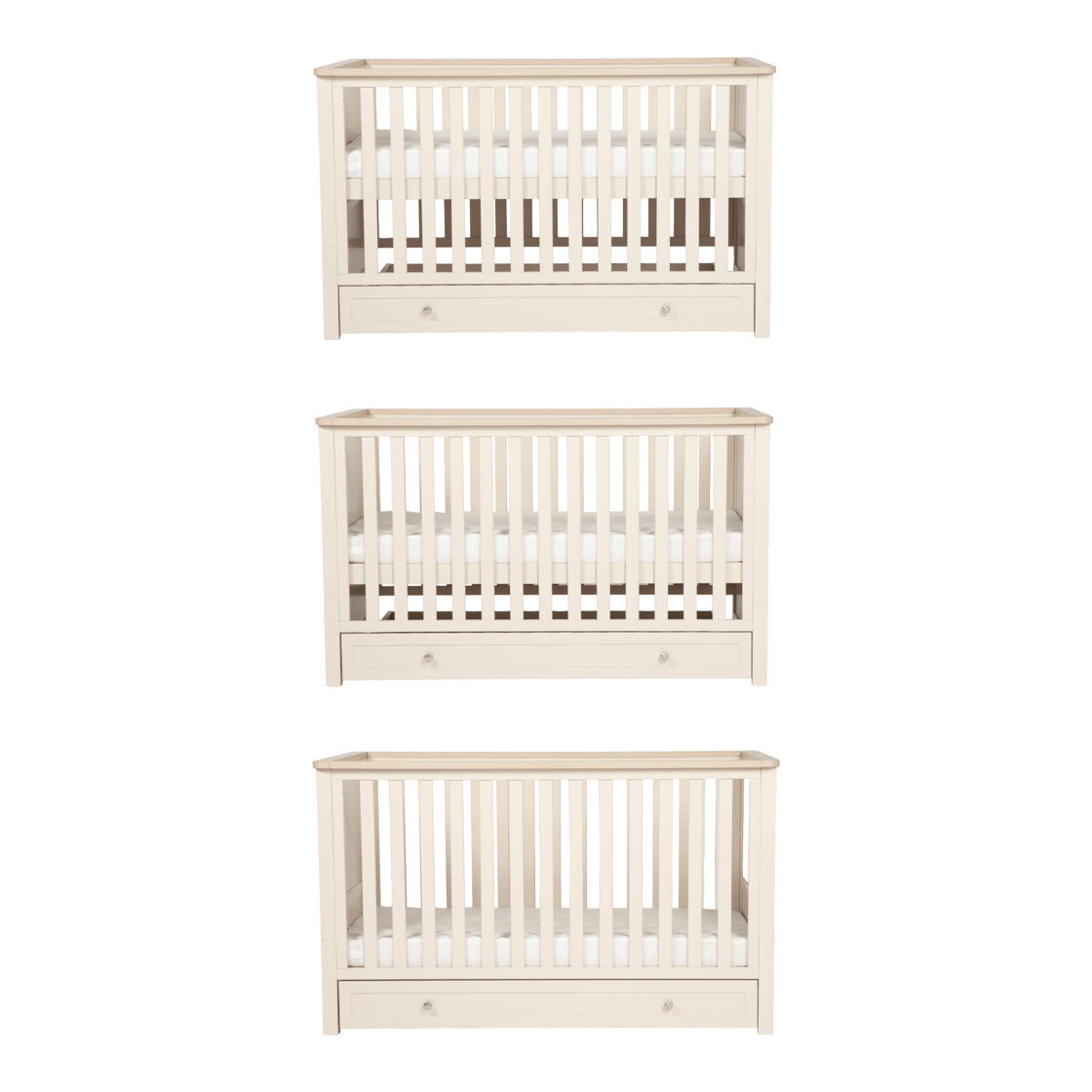 Wanderer Cot Bed Cashmere and Oak