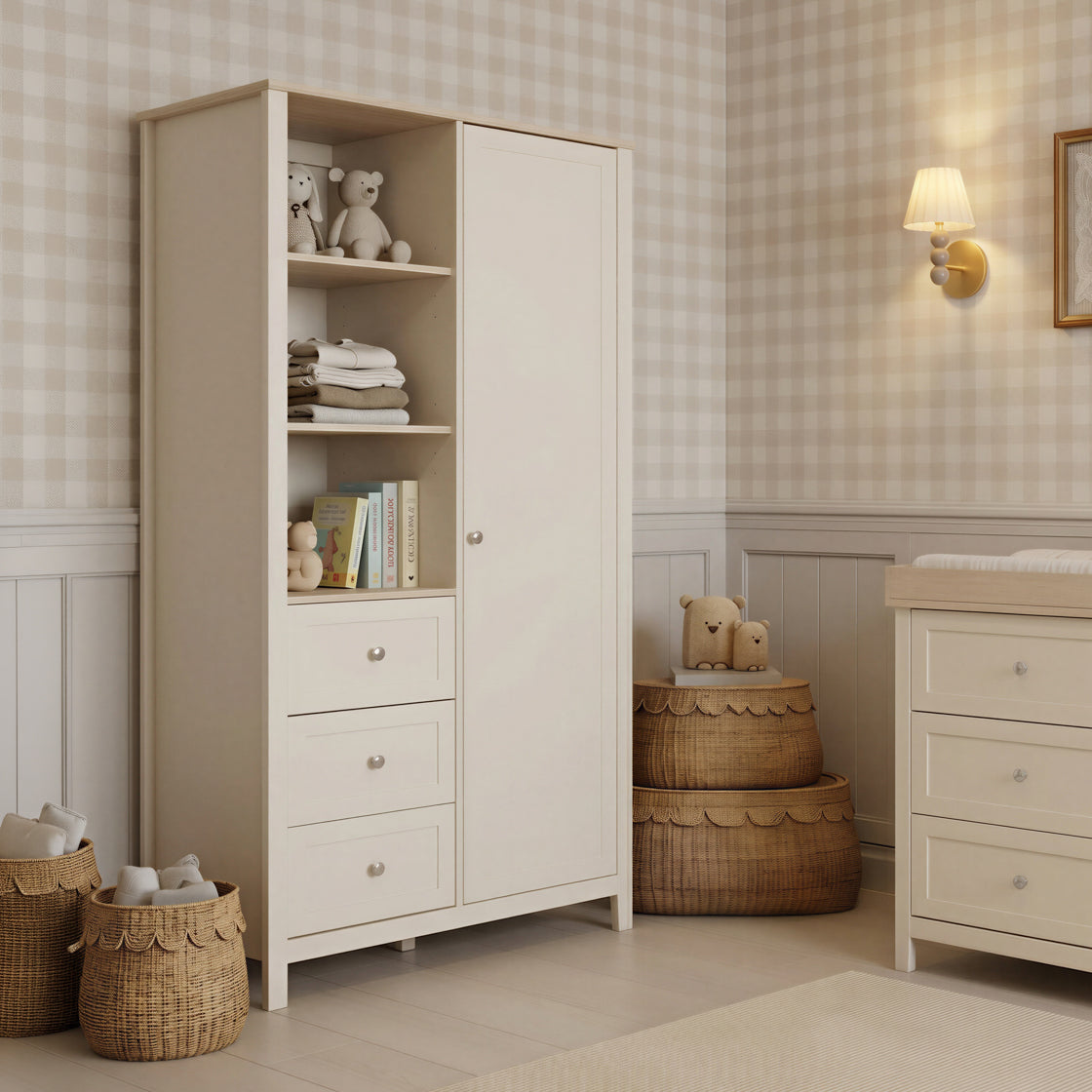 Wanderer Wardrobe Cashmere and Oak lifestyle