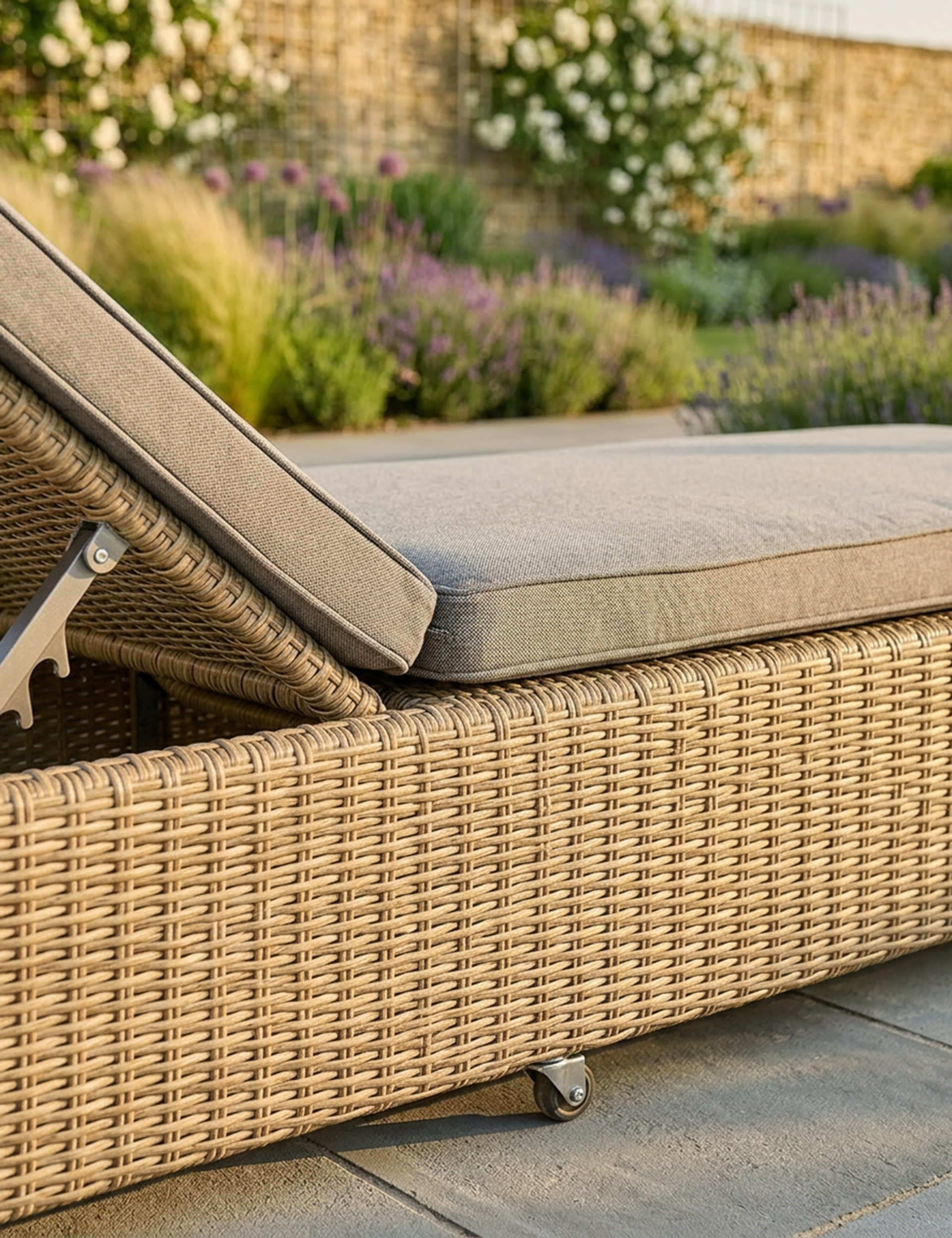 Grayson Grey Rattan Sunlounger
