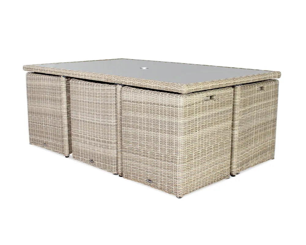 Grayson 10 Seater Grey Rattan Cube Outdoor Dining Set
