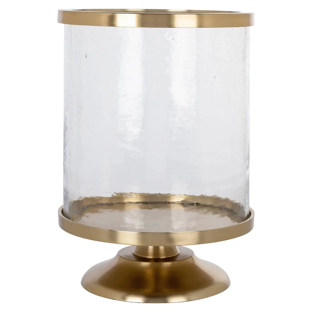 Richmond Interiors Jaysin Gold Glass Hurricane Candle Holder