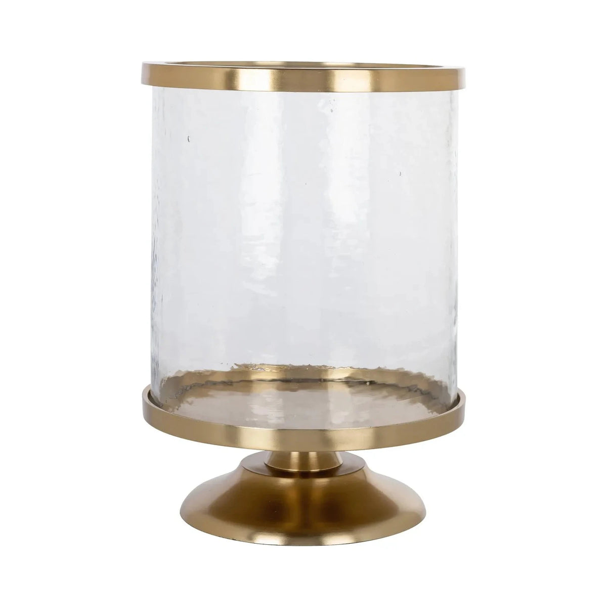 Richmond Interiors Jaysin Gold Glass Hurricane Candle Holder