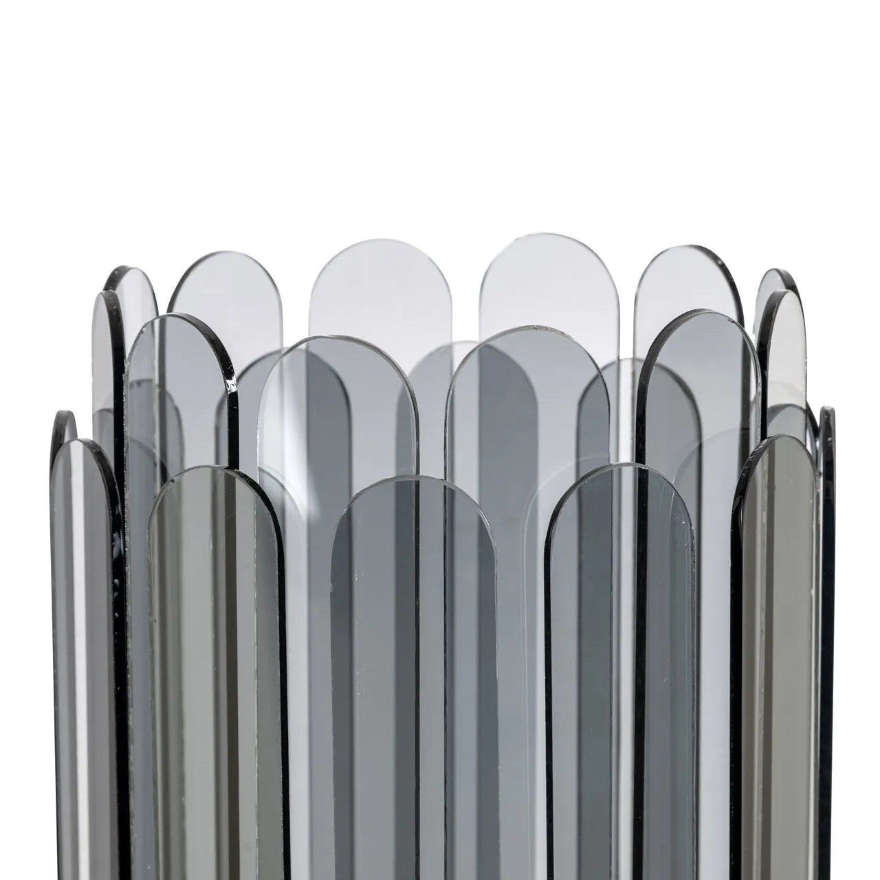 Richmond Interiors Daisey Smoked Glass Hurricane Candle Holder | Large