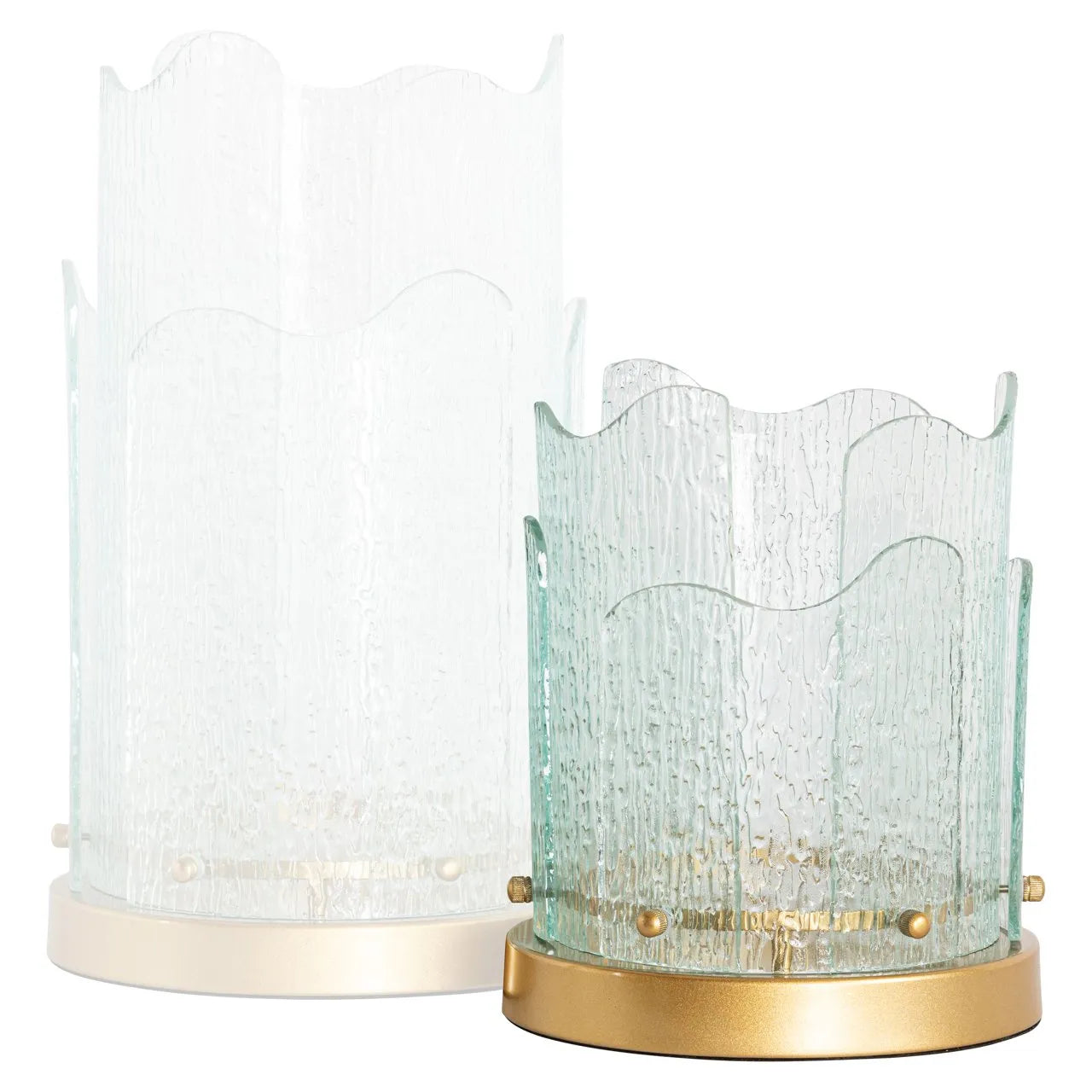 Richmond Interiors Danila Gold & Glass Hurricane Candle Holder | Small
