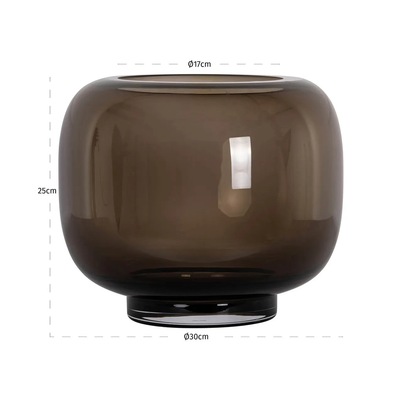 Richmond Interiors Rowen Brown Hurricane Candle Holder