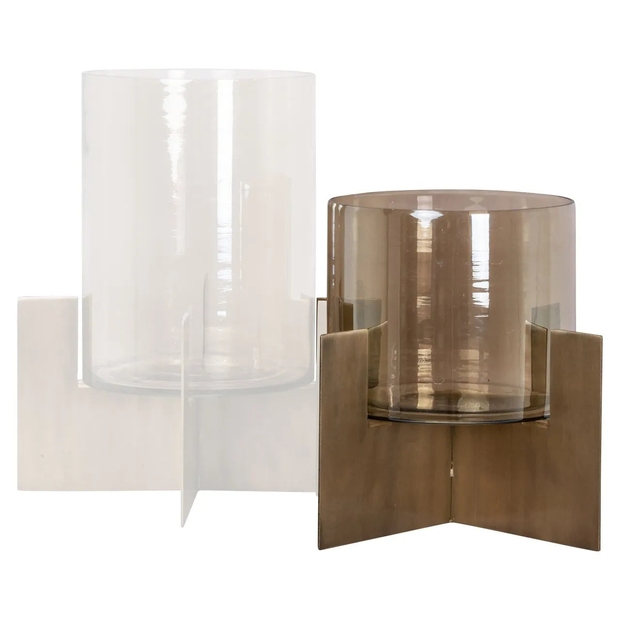 Richmond Interiors Resa Gold Hurricane Candle Holder | Small