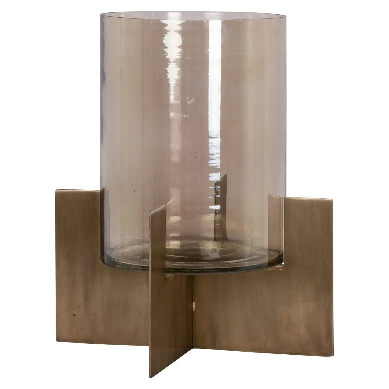 Richmond Interiors Resa Gold Hurricane Candle Holder | Large