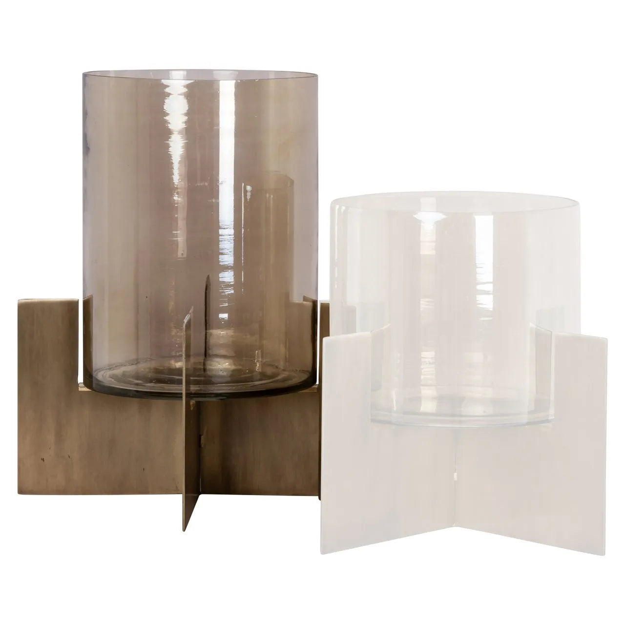 Richmond Interiors Resa Gold Hurricane Candle Holder | Large