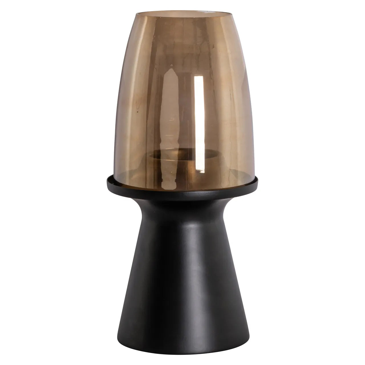 Richmond Interiors Vienna Black Hurricane Candle Holder | Small